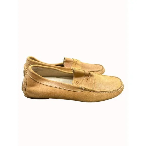 Donald J Pliner men’s brown leather suede loafers 8.5M SKU 6385